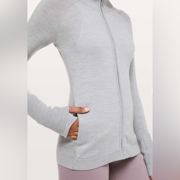 Lululemon time to thrive jacket Marino wool sz 6 - Picture 3 of 4